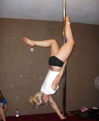 Blondie pillar dancer