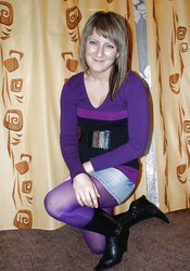 Purple nylons, tights, pantyhose