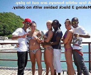 Bi-Racial Vacation Cuckold Beach Caps