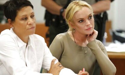 Lindsay Lohan at the Airport Courthouse in Los Angeles