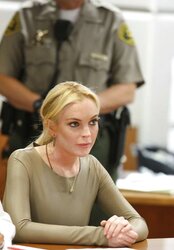 Lindsay Lohan at the Airport Courthouse in Los Angeles