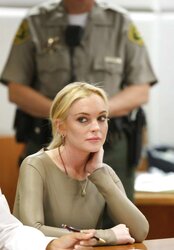 Lindsay Lohan at the Airport Courthouse in Los Angeles