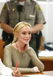 Lindsay Lohan at the Airport Courthouse in Los Angeles