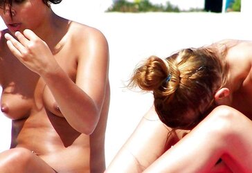 Adorable woman beach