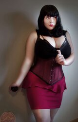 Curvaceous Corsetted Cosplayer