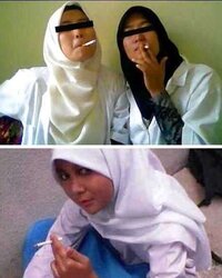 Smoking- hijab niqab jilbab arab