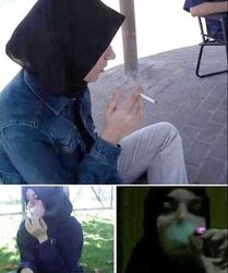 Smoking- hijab niqab jilbab arab