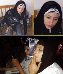 Smoking- hijab niqab jilbab arab