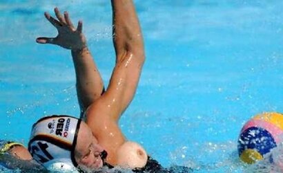 Nipslip At Waterpolo Olympics by Voyeur TROC