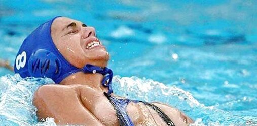 Nipslip At Waterpolo Olympics by Voyeur TROC