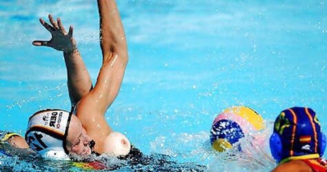 Nipslip At Waterpolo Olympics by Voyeur TROC