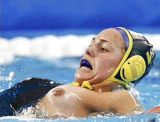 Nipslip At Waterpolo Olympics by Voyeur TROC