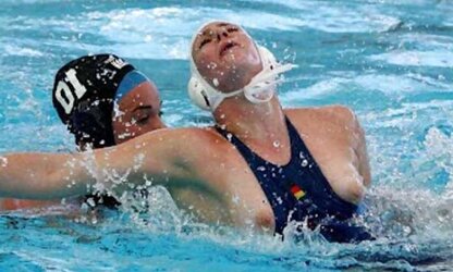 Nipslip At Waterpolo Olympics by Voyeur TROC