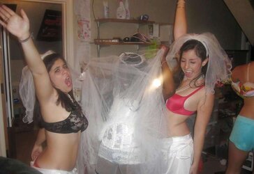 BRIDES wedding voyeur upskirt white undies and hooter-sling