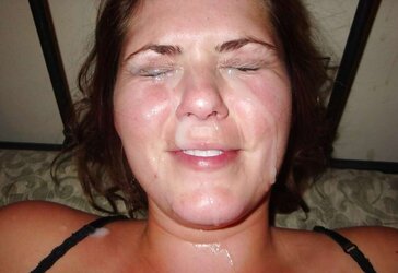 Huge-Chested Wifey Facial Cumshot