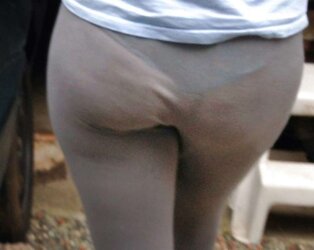 Vpl my backside in observe thru leggins