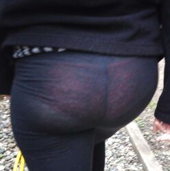 Vpl my backside in observe thru leggins