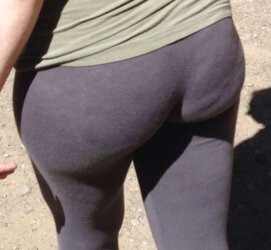 Vpl my backside in observe thru leggins