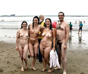 Groups Of Bare People On The Beach - Vol.