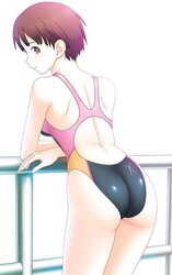 Anime femmes on one-chunk bikinis