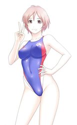 Anime femmes on one-chunk bikinis