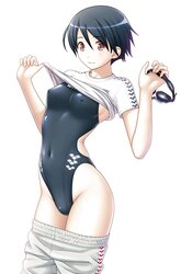 Anime femmes on one-chunk bikinis