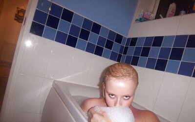 Stolen Images - Light-Haired Lady with smallish Bra-Stuffers