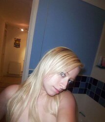 Stolen Images - Light-Haired Lady with smallish Bra-Stuffers