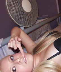 Stolen Images - Light-Haired Lady with smallish Bra-Stuffers