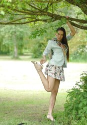 Stunning czech dark-haired Zuzana posing for Take five Damsel