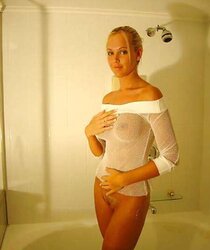 Inexperienced platinum-blonde flashing off her cute rack