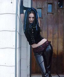 Tiny gothic breezy enjoys spandex, leather and fetish wear