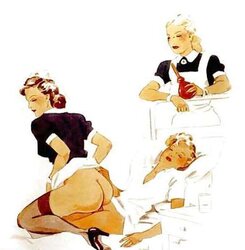 Female Dom fetish vintage artwork