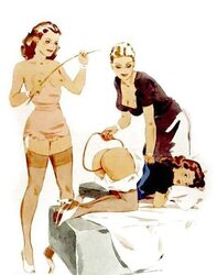 Female Dom fetish vintage artwork