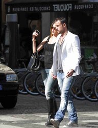 Aida Yespica candids in Milan