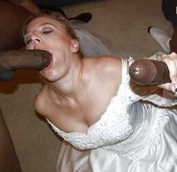 Wedding night with big black cock