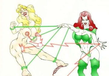 Superheroines Caught Trussed