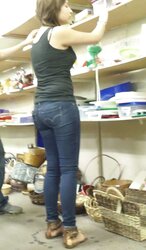 Cute cool taut teenager backside