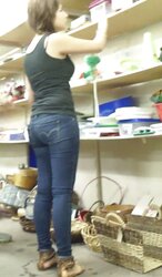 Cute cool taut teenager backside