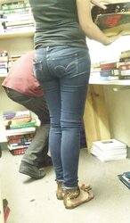 Cute cool taut teenager backside
