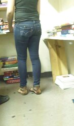Cute cool taut teenager backside