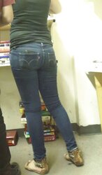 Cute cool taut teenager backside