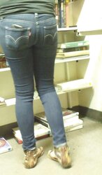 Cute cool taut teenager backside