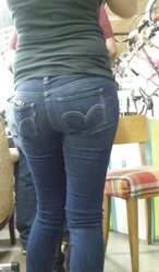 Cute cool taut teenager backside