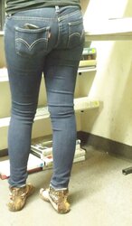 Cute cool taut teenager backside