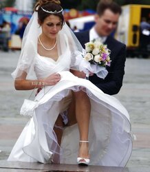 Brides. Upskirt