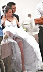 Brides. Upskirt