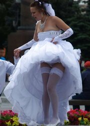 Brides. Upskirt