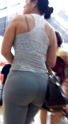 Yoga TROUSERS Latina MUMMY Enormous Adorable ASS! VOYEUR candid