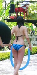 Latina teenagers legal by the pool nonporn candid